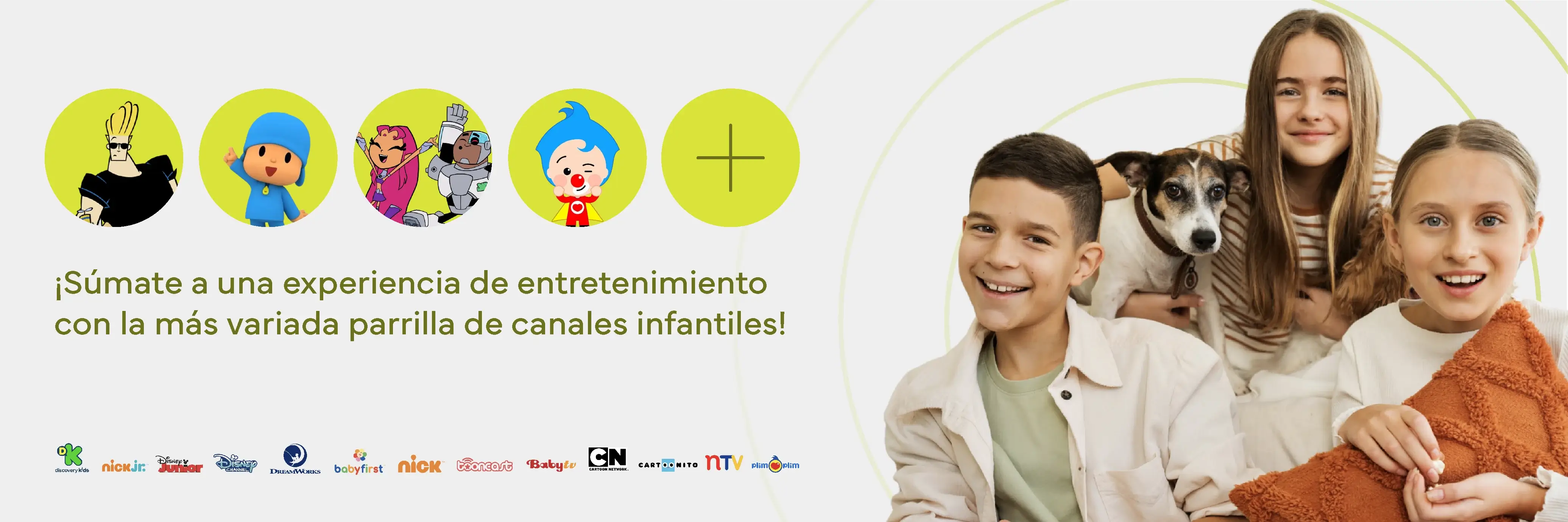 Disfruta de una amplia parrilla de canales infantiles y muchos más contratando con bitred